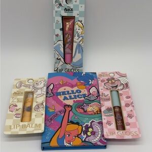 Alice in Wonderland Lip Gloss and eyeshadow Collection
